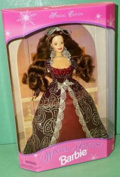 Mattel - Barbie - Winter Fantasy - Wine Dress - Brunette - Poupée